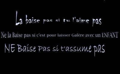 Fait l'amour ne baise pas....